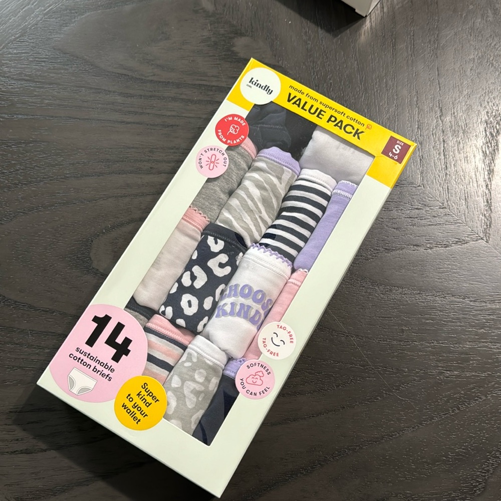 Kindly Girl Sustainable Cotton Briefs(14 Pack)